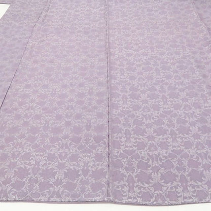 【新古品】tomihisa 新品 京無地染 花唐草 着物正絹 仕付け糸付 色無地 7657