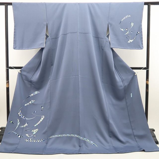 【新古品】tomihisa 新品 上野街子 清染居 落款 アートモダン 着物 正絹 仕付け糸付 訪問着 7661