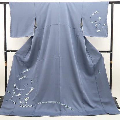 【新古品】tomihisa 新品 上野街子 清染居 落款 アートモダン 着物 正絹 仕付け糸付 訪問着 7661