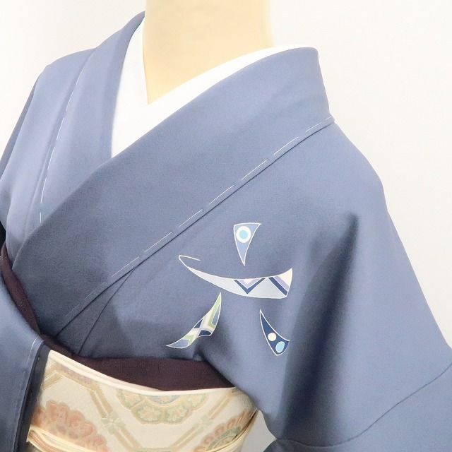 【新古品】tomihisa 新品 上野街子 清染居 落款 アートモダン 着物 正絹 仕付け糸付 訪問着 7661
