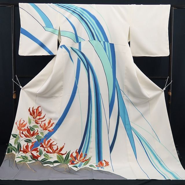 【新品】tomihisa 新品 お仕立て上がり品 グロリオサ 着物 正絹 仕付け糸付 トールサイズ 訪問着 7672