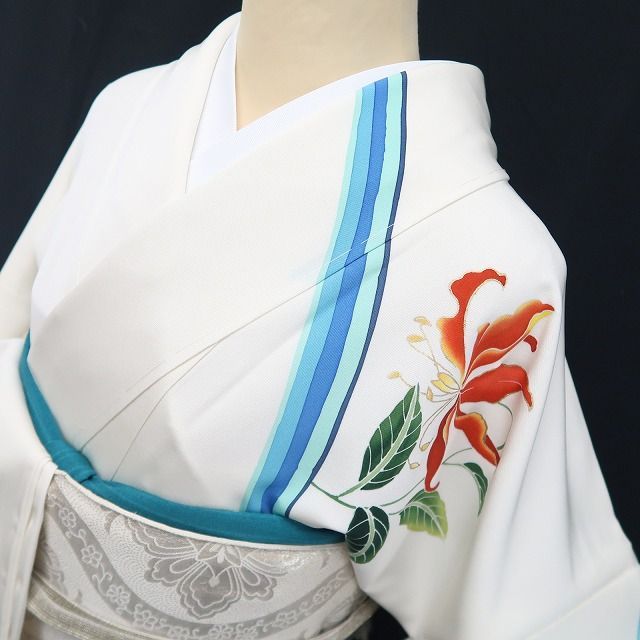【新品】tomihisa 新品 お仕立て上がり品 グロリオサ 着物 正絹 仕付け糸付 トールサイズ 訪問着 7672