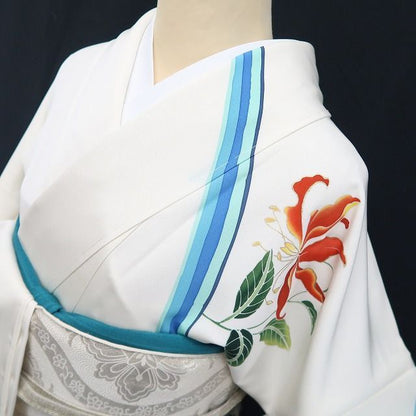 【新品】tomihisa 新品 お仕立て上がり品 グロリオサ 着物 正絹 仕付け糸付 トールサイズ 訪問着 7672