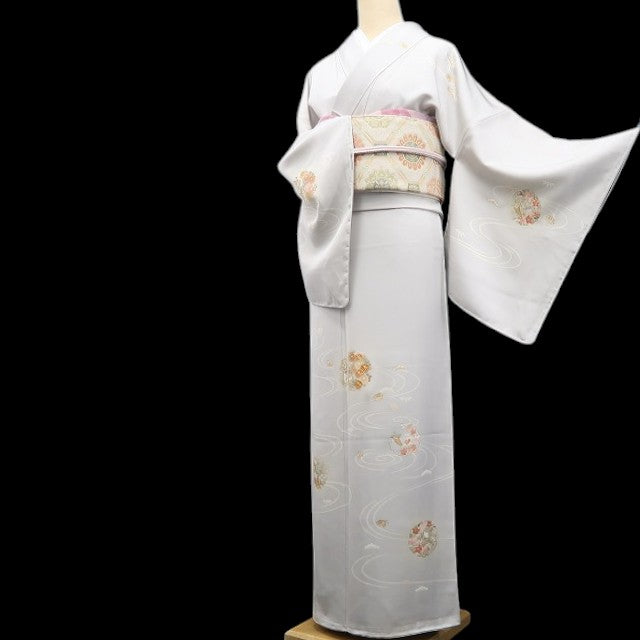 【新古品】tomihisa 新品 やまと誂製 金駒刺繍 雪輪 着物 正絹 仕付け糸付 訪問着 7673