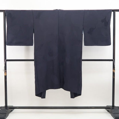 【新品】tomihisa 新品 お仕立て上がり品 猫 着物 正絹 仕付け糸付 ロング丈 無地染 長羽織7675