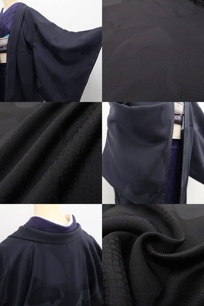 【新品】tomihisa 新品 お仕立て上がり品 猫 着物 正絹 仕付け糸付 ロング丈 無地染 長羽織7675