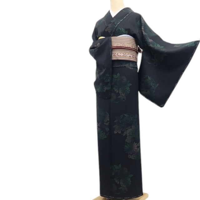 【新古品】tomihisa 新品 橘 洗える着物 仕付け糸付 小紋 7684