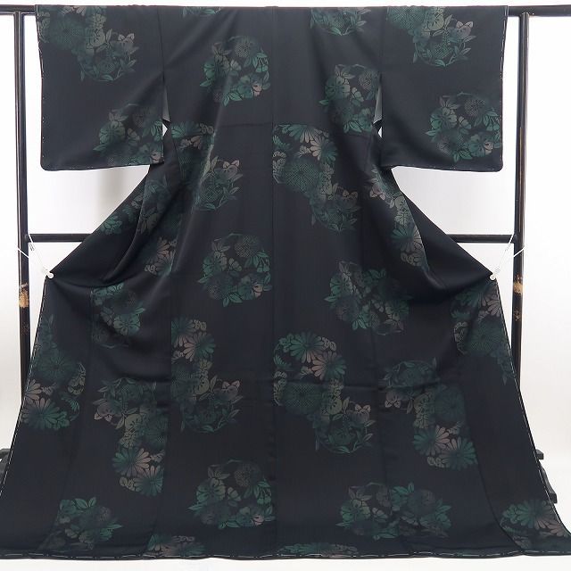 【新古品】tomihisa 新品 橘 洗える着物 仕付け糸付 小紋 7684