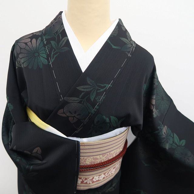 【新古品】tomihisa 新品 橘 洗える着物 仕付け糸付 小紋 7684