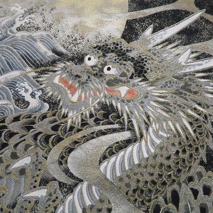 【中古】tomihisa 美品 龍 着物 正絹 袋帯 7689