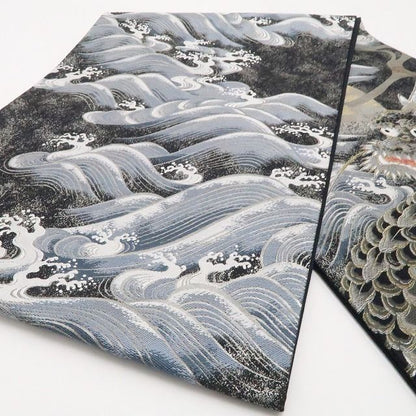 【中古】tomihisa 美品 龍 着物 正絹 袋帯 7689