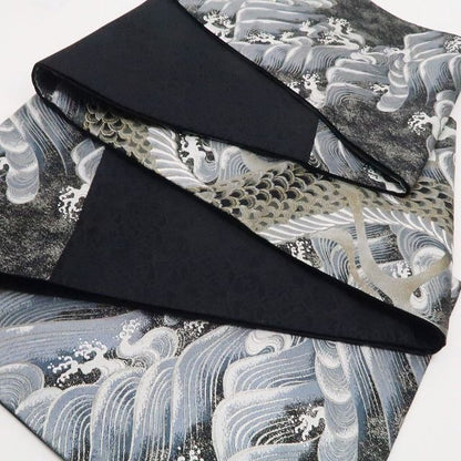 【中古】tomihisa 美品 龍 着物 正絹 袋帯 7689