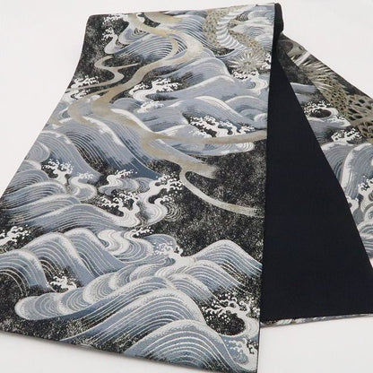 【中古】tomihisa 美品 龍 着物 正絹 袋帯 7689