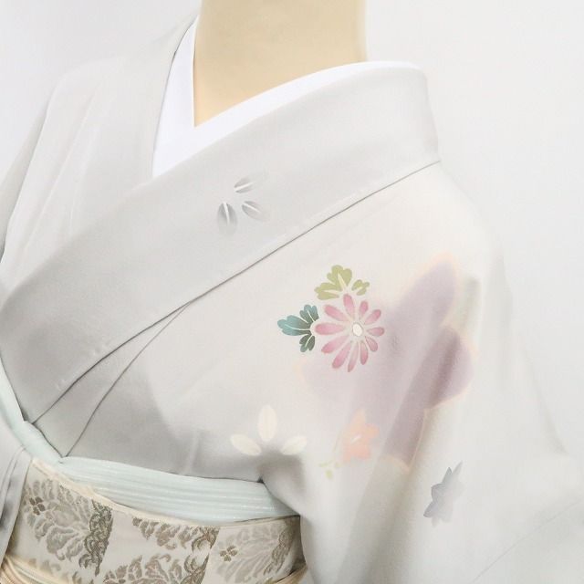 【中古】tomihisa 未着用 着物 仕付け糸付 訪問着 7695