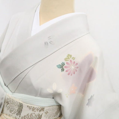 【中古】tomihisa 未着用 着物 仕付け糸付 訪問着 7695