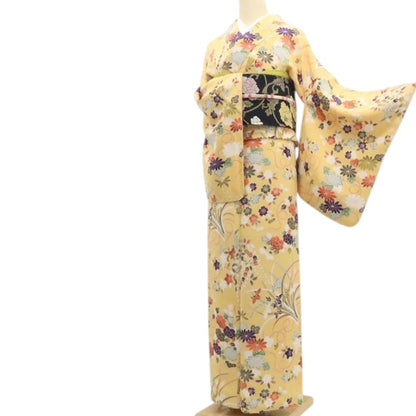 【新古品】tomihisa 新品 大丸謹製 着物 正絹 仕付け糸付 小紋 7699
