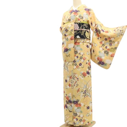 【新古品】tomihisa 新品 大丸謹製 着物 正絹 仕付け糸付 小紋 7699