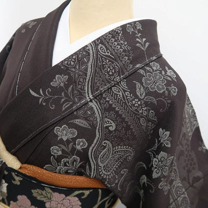 【新古品】tomihisa 新品 唐花 華文 着物 正絹 仕付け糸付 お召訪問着 7709