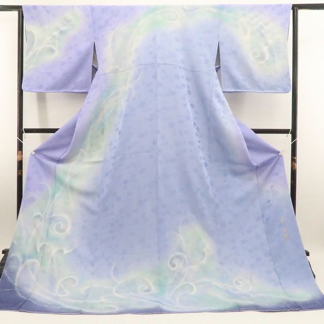 【新古品】tomihisa 新品 唐花地紋 着物 正絹 仕付け糸付 トールサイズ 訪問着 7710