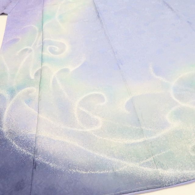 【新古品】tomihisa 新品 唐花地紋 着物 正絹 仕付け糸付 トールサイズ 訪問着 7710
