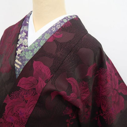【新古品】tomihisa 新品 （株）一蔵謹製 サガリバナ 着物 正絹 仕付け糸付 ロング丈 道中着 7716