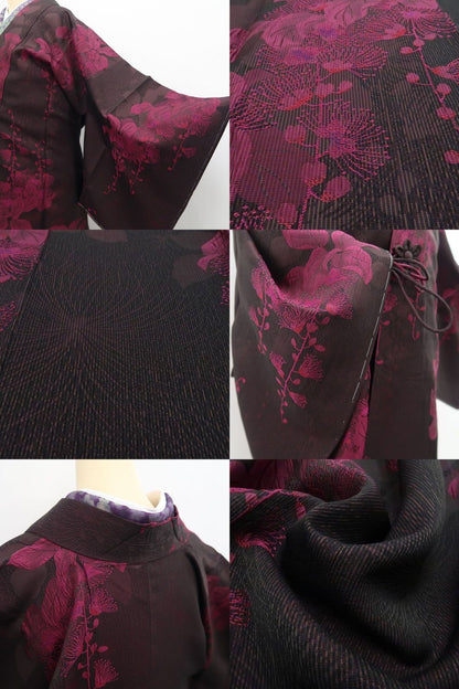 【新古品】tomihisa 新品 （株）一蔵謹製 サガリバナ 着物 正絹 仕付け糸付 ロング丈 道中着 7716
