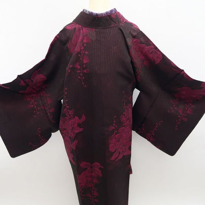 【新古品】tomihisa 新品 （株）一蔵謹製 サガリバナ 着物 正絹 仕付け糸付 ロング丈 道中着 7716
