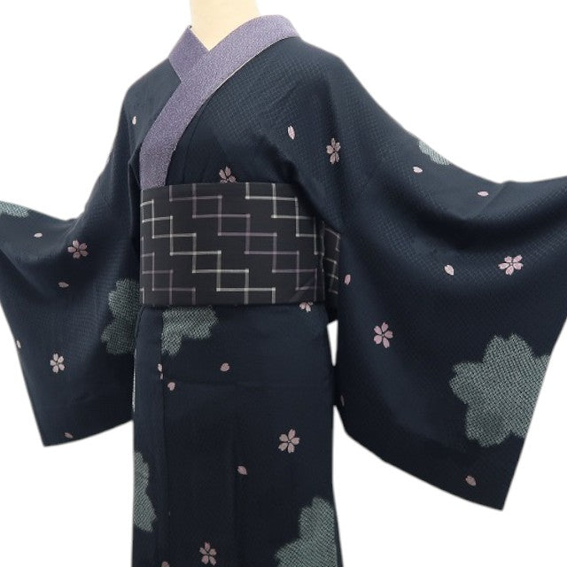 【中古】tomihisa 美品 桜 着物 正絹 長襦袢 7720