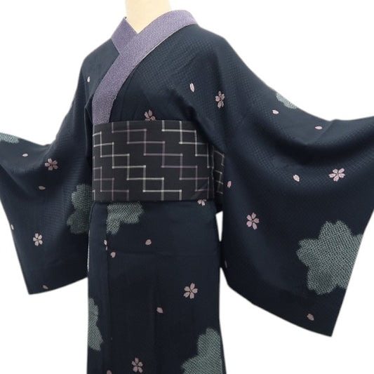 【中古】tomihisa 美品 桜 着物 正絹 長襦袢 7720