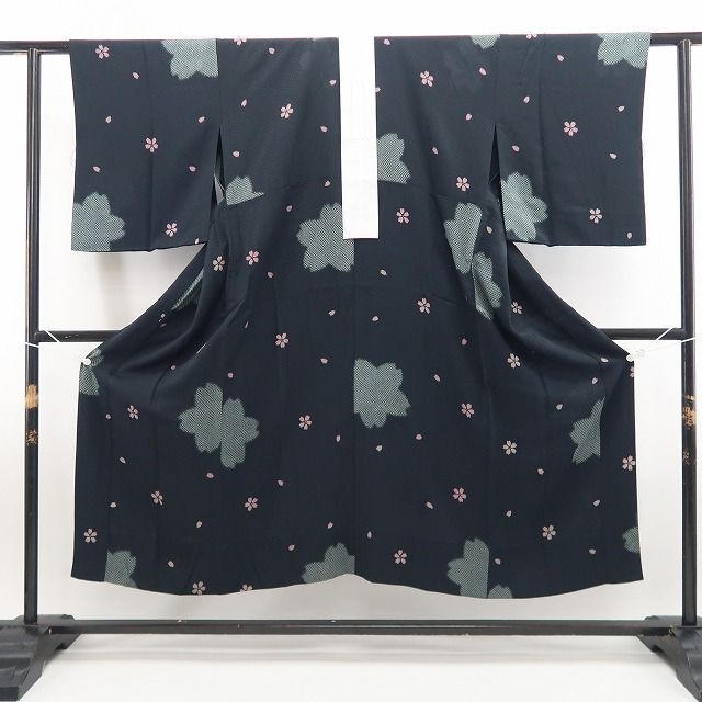 【中古】tomihisa 美品 桜 着物 正絹 長襦袢 7720