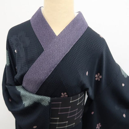 【中古】tomihisa 美品 桜 着物 正絹 長襦袢 7720