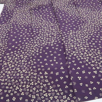 【中古】tomihisa 美品 四つ葉のクローバー 着物 正絹 長襦袢 7721
