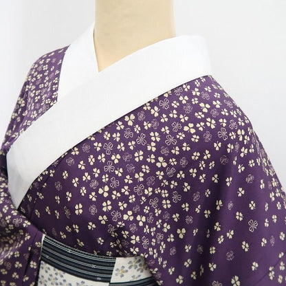 【中古】tomihisa 美品 四つ葉のクローバー 着物 正絹 長襦袢 7721