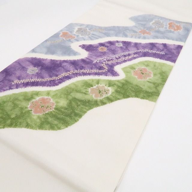 【中古】tomihisa 美品 BANKAN SALAMU 着物 正絹 袋帯 7723