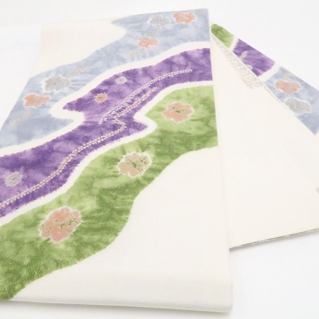 【中古】tomihisa 美品 BANKAN SALAMU 着物 正絹 袋帯 7723