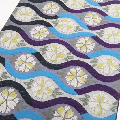 【中古】tomihisa 美品 桜 着物 正絹 袋帯 7725