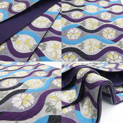 【中古】tomihisa 美品 桜 着物 正絹 袋帯 7725