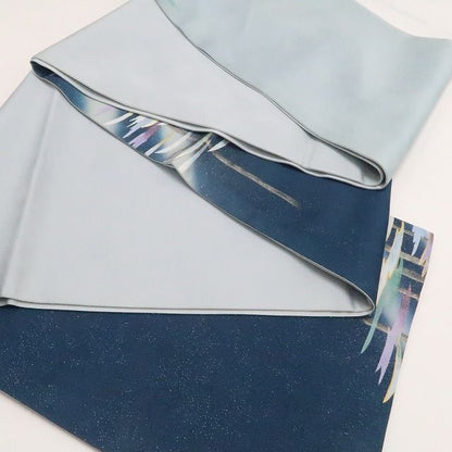 【中古】tomihisa 美品 銀通し 着物 正絹 袋帯 7726