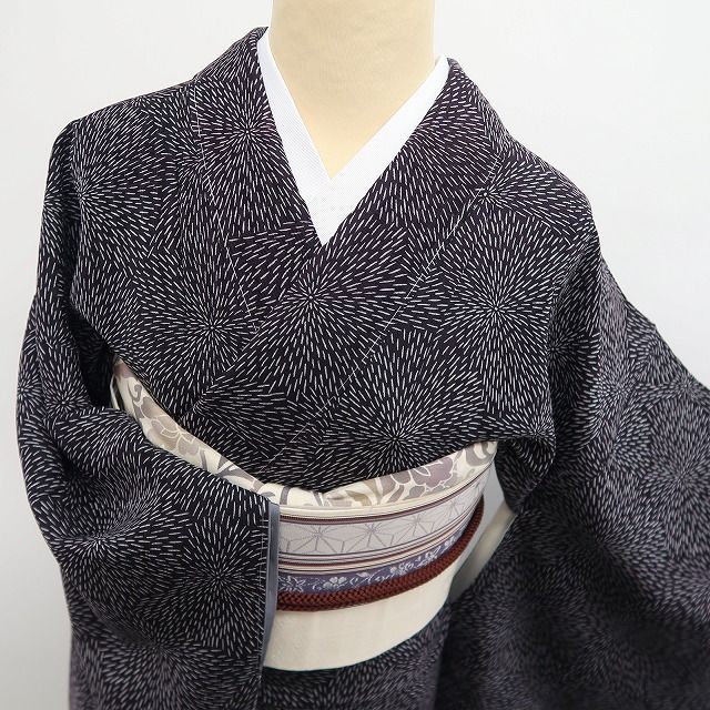 【新古品】tomihisa 新品 ますいわ屋謹製 伝統工芸士 政春 落款 臈纈疋田 着物 正絹 仕付け糸付 小紋 7734