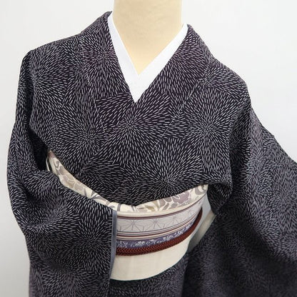【新古品】tomihisa 新品 ますいわ屋謹製 伝統工芸士 政春 落款 臈纈疋田 着物 正絹 仕付け糸付 小紋 7734
