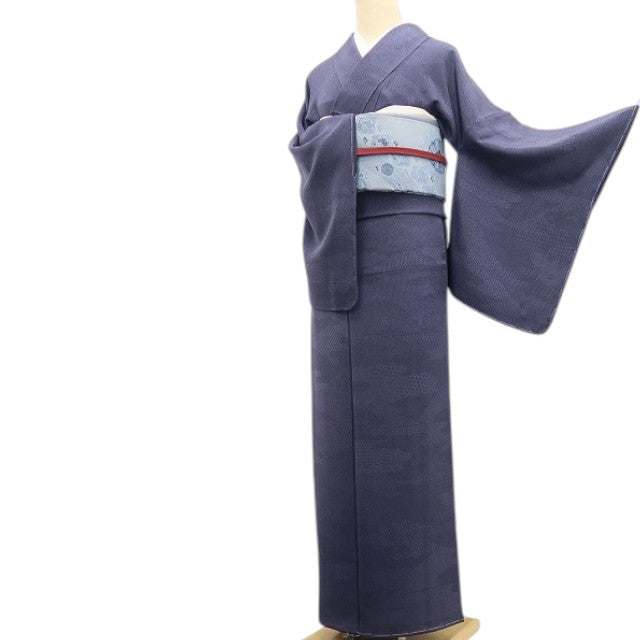 【新古品】tomihisa 新品 人間国宝 中村勇二郎 落款 想い出百選 着物 正絹 仕付け糸付 江戸小紋 7735