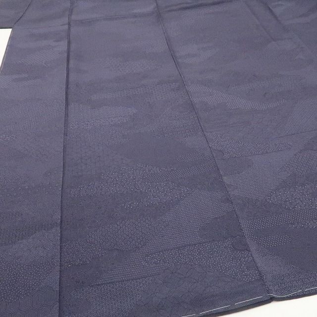 【新古品】tomihisa 新品 人間国宝 中村勇二郎 落款 想い出百選 着物 正絹 仕付け糸付 江戸小紋 7735