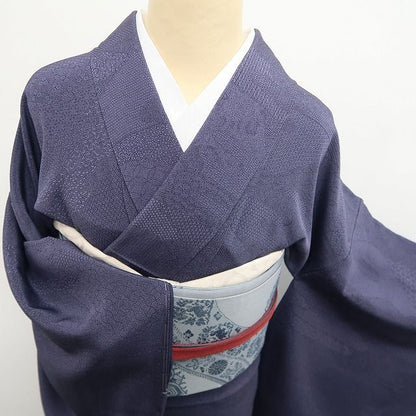 【新古品】tomihisa 新品 人間国宝 中村勇二郎 落款 想い出百選 着物 正絹 仕付け糸付 江戸小紋 7735