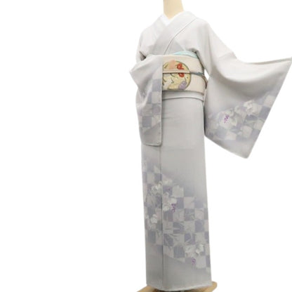 【新古品】tomihisa 新品 葡萄 落款 着物 正絹 仕付け糸付 作家物 訪問着 7738