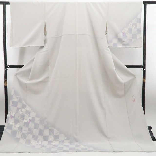 【新古品】tomihisa 新品 葡萄 落款 着物 正絹 仕付け糸付 作家物 訪問着 7738
