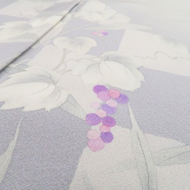 【新古品】tomihisa 新品 葡萄 落款 着物 正絹 仕付け糸付 作家物 訪問着 7738