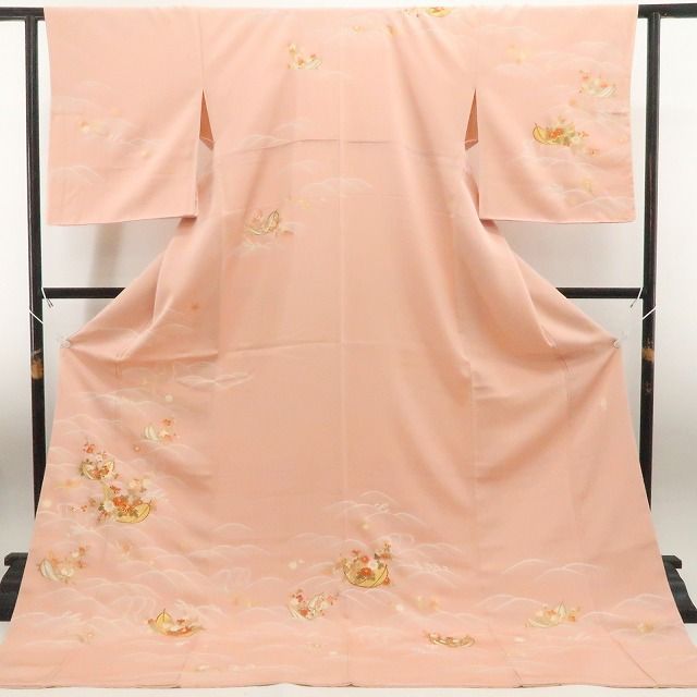 【新古品】tomihisa 新品 吉澤友禅 吾妻徳穂 落款 金駒刺繍 着物 正絹 仕付け糸付　訪問着 7739