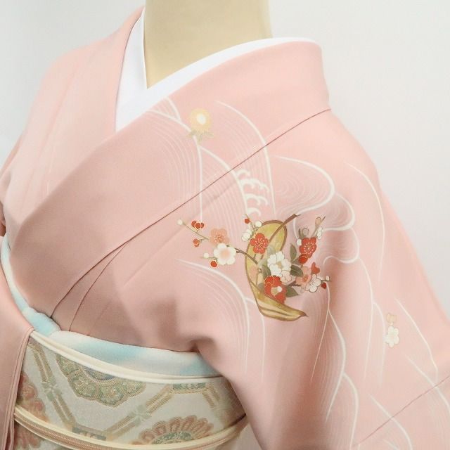 【新古品】tomihisa 新品 吉澤友禅 吾妻徳穂 落款 金駒刺繍 着物 正絹 仕付け糸付　訪問着 7739