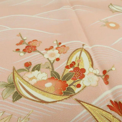【新古品】tomihisa 新品 吉澤友禅 吾妻徳穂 落款 金駒刺繍 着物 正絹 仕付け糸付　訪問着 7739