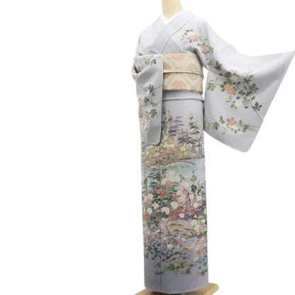 【新古品】tomihisa 新品 手描き友禅 落款 着物 正絹 仕付け糸付 作家物 訪問着 7741
